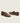 Men's European made dark brown suede slip-on horsebit loafer dress shoe.