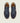 Men's navy European suede lace-up sneakers with beige rubber soles.
