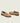 Men's tan brown Italian suede penny dress loafer with brown sole.