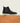 Men's black European suede slip on boot with white lug sole and elasticated side closure