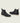 Men's black European suede slip on boot with white lug sole and elasticated side closure