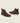 Men's taupe European suede slip on boot with white lug sole and elasticated black side closure