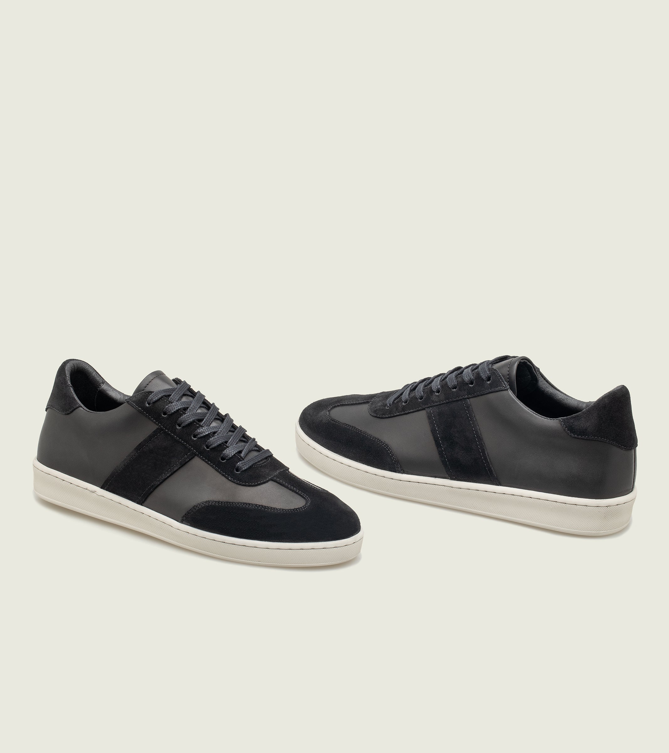 Black Leather with Suede