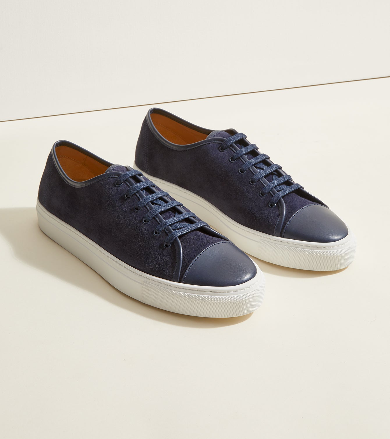 Navy Suede and Leather