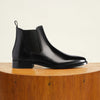 Black Polished Leather
