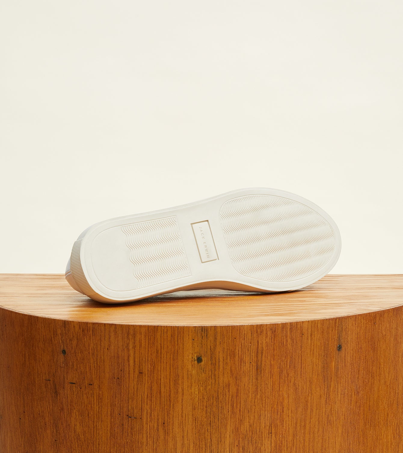 White Leather with Cream Sole