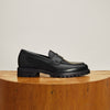 Black Polished Leather