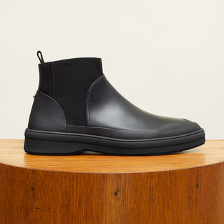 Black Polished Leather/Black Outsole